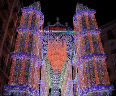 Valencia Street Lighting during Fallas