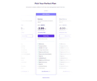 your server plan that will host your website or websites.