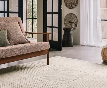 Tapis modèle Nula Egret de la marque ROMO en laine