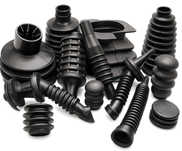 folded rubber bellows