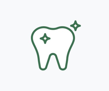 Shiny tooth outline