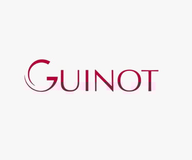 Logo of GUINOT, a professional skincare brand whose standards are met by King Fly.