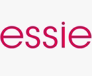 Logo of essie, a professional nail care brand whose standards are met by King Fly.