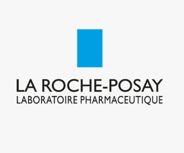 Logo of LA ROCHE-POSAY, a global dermocosmetic brand whose standards are met by King Fly.