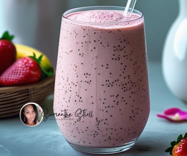 Delicious Strawberry-Banana-Chia Smoothie