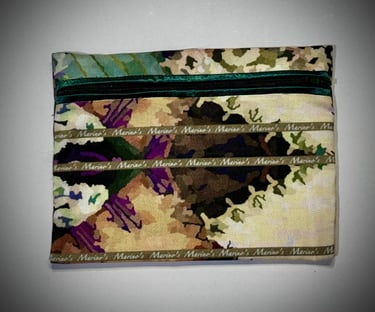 Marino's - trousse avec glissière - coton bio- motif sashiko - fonctionnel