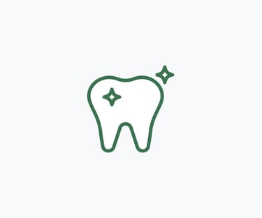 Shiny tooth outline