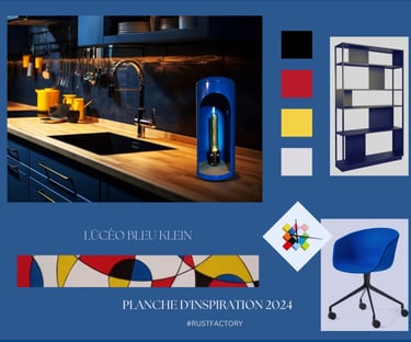 palette de  tendance 2024 memphis blue