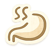 Illustration qui représente la digestion difficile
