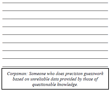 a military joke at the bottom of a page