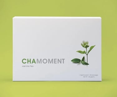 Chamoment jasmine tea nutritional product, a calming blend to help you find your moment of peace