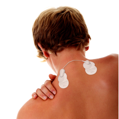 Painmaster patches sited at the back of the neck.
