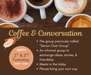 Coffee & Conversation Next Meetup is 12/2