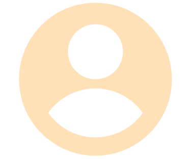 Beige circular user profile avatar icon isolated on a black background.