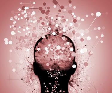 a person with a brain map of a brain