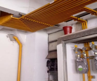 instalacao de gas, vazamento de gas nova tubulacao de gas desobstrucao de gas