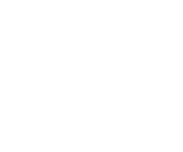 Logo minimaliste d'arbre blanc avec feuilles courbées sur fond noir.
