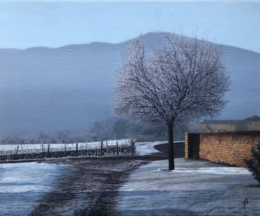 Tableau peinture à l'huile - Un matin d'hiver