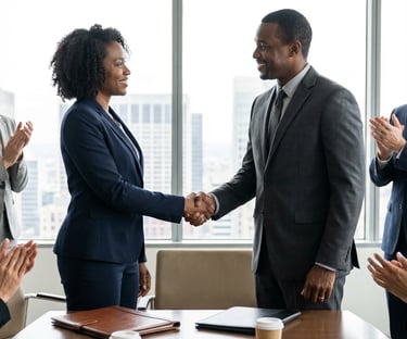 Diverse senior business leaders representing executive talent and trusted leadership hiring decision