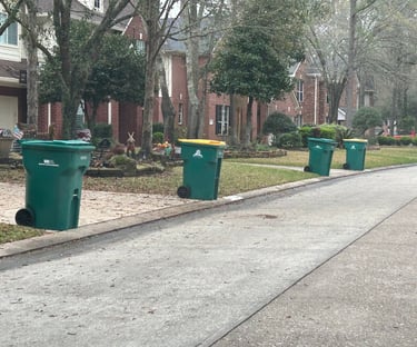 Trash Can Caddie Trash Day Trash Can Valet Service, The Woodlands TX