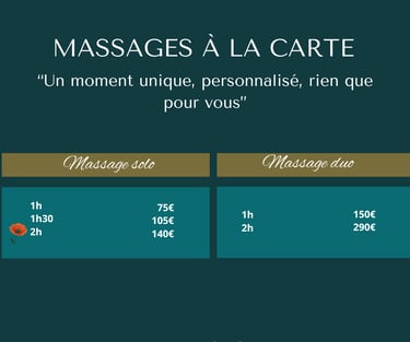 massage solo, massage duo
