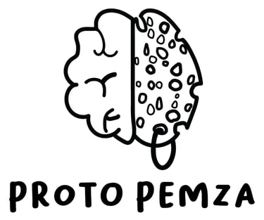 proto pemza initial logo sketch