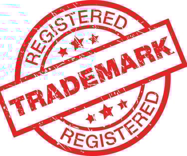 a red and white sign that says trademark trademark trademark trademark trademark trademark trademark trademark trademark