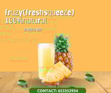 Pineapple juice promotion flyers