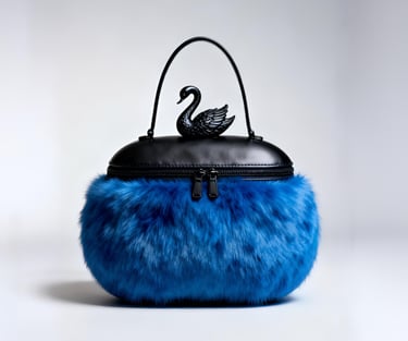 An avant-garde custom handbag showcasing King Fly's mastery in craftsmanship.