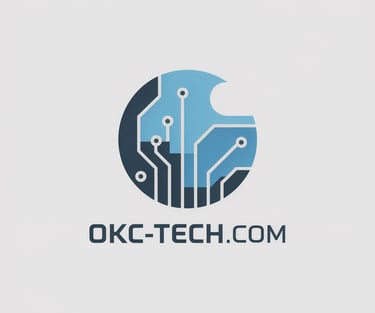 a logo for okc tech