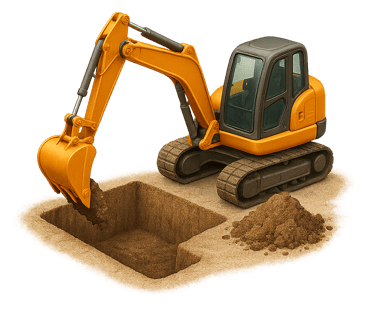 icon 3D de tractopelle semi realiste