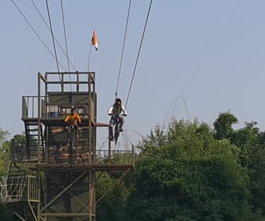 Sky Cycle Zipline Install by SAM Zip Line Asia