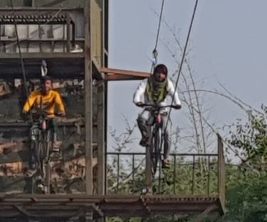 Sky Cycle Zipline Install by SAM Zip Line Asia