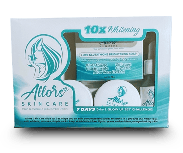 a box of skin care products with a white background