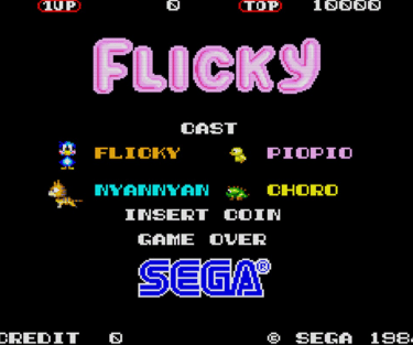 Flicky Title Screen