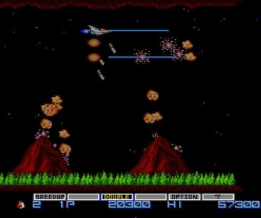 Gradius PC Engine - Volcanoes