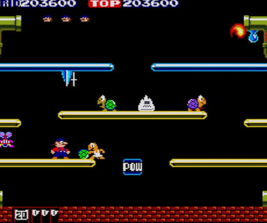 Mario Bros. Shellcreepers Leaving Shell