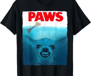 Chihuahua Dog Paws Cute Movie Poster Pet Funny T-Shirt