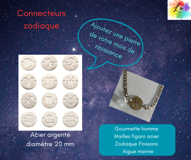 Les zodiaques acier argenté pour commande Les Couleurs de Lo