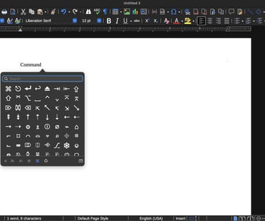 image of symbols on macOS