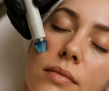 Limpieza facial con Hydrafacial para una piel más limpia, hidratada y luminosa.