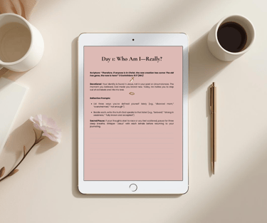 Identity Crisis to Identity Victory devotional journal — 7-day guide for Christian women.