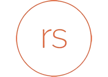 a logo with the letters RS
