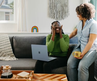 A parent with peace of mind and child, after getting chimhanda tutoring's cambridge maths online tutoring in south africa