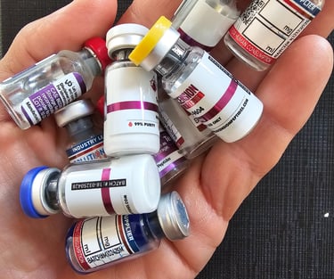 Research peptide vials