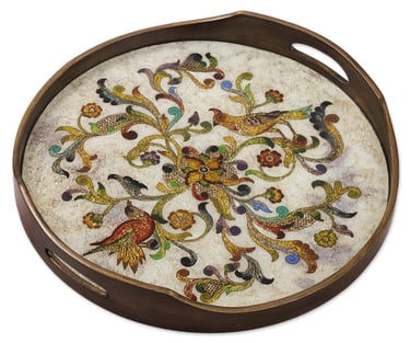 Canora Grey McLarty Peruvian glass serving tray