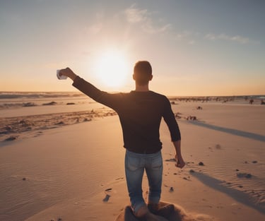 blue and white striped round textile