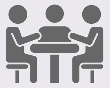 médiation, réunion des deux personnes en conflit organisée par le médiateur