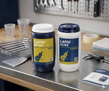 Lapox ultra epoxy resin and hardener for glass, metal, wood and stone