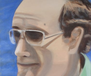 Acrylic on canvas portrait 2019, 40.6cm x 40.6cm